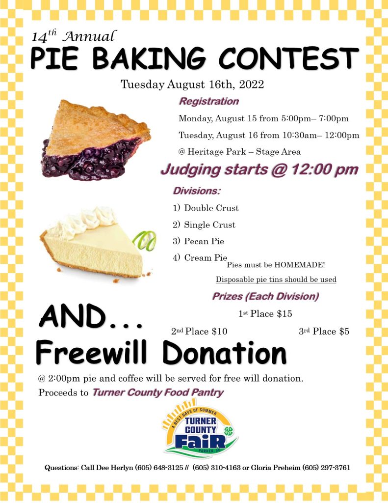 Pie Contest Turner County Fair
